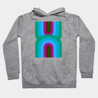 Aqua Double Rainbow Arc Hoodie